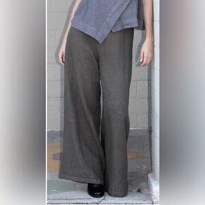 BRYN WALKER Linen Wide Leg Pants